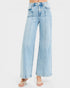 Light blue jeans on a white background