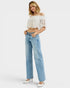 Medium Wash Low Rise Wide Leg Jeans
