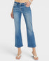 Person wearing blue jeans on a white background