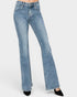 Blue jeans on a white background