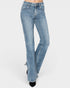 Light blue jeans on a white background