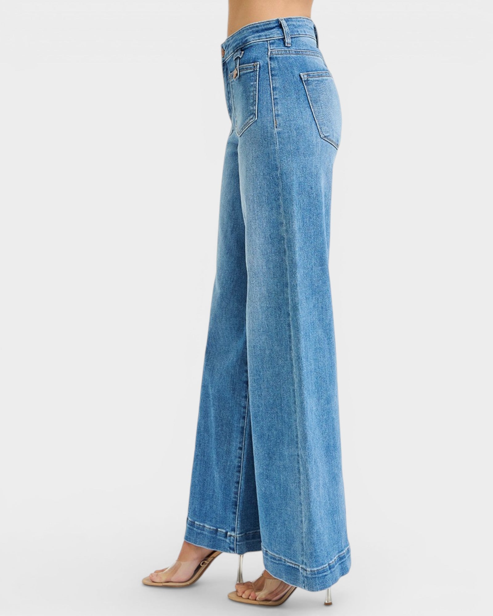 Medium Wash Wide Leg Jeans