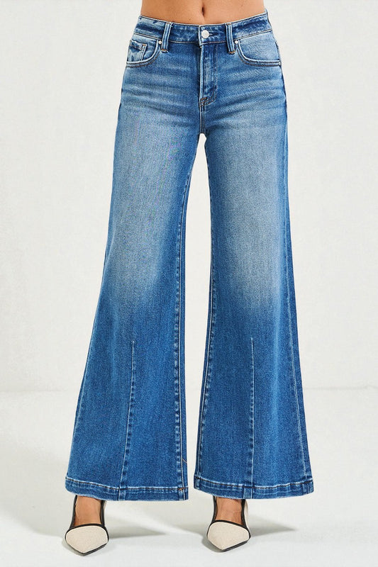 Medium Wash Wide Leg Jeans
