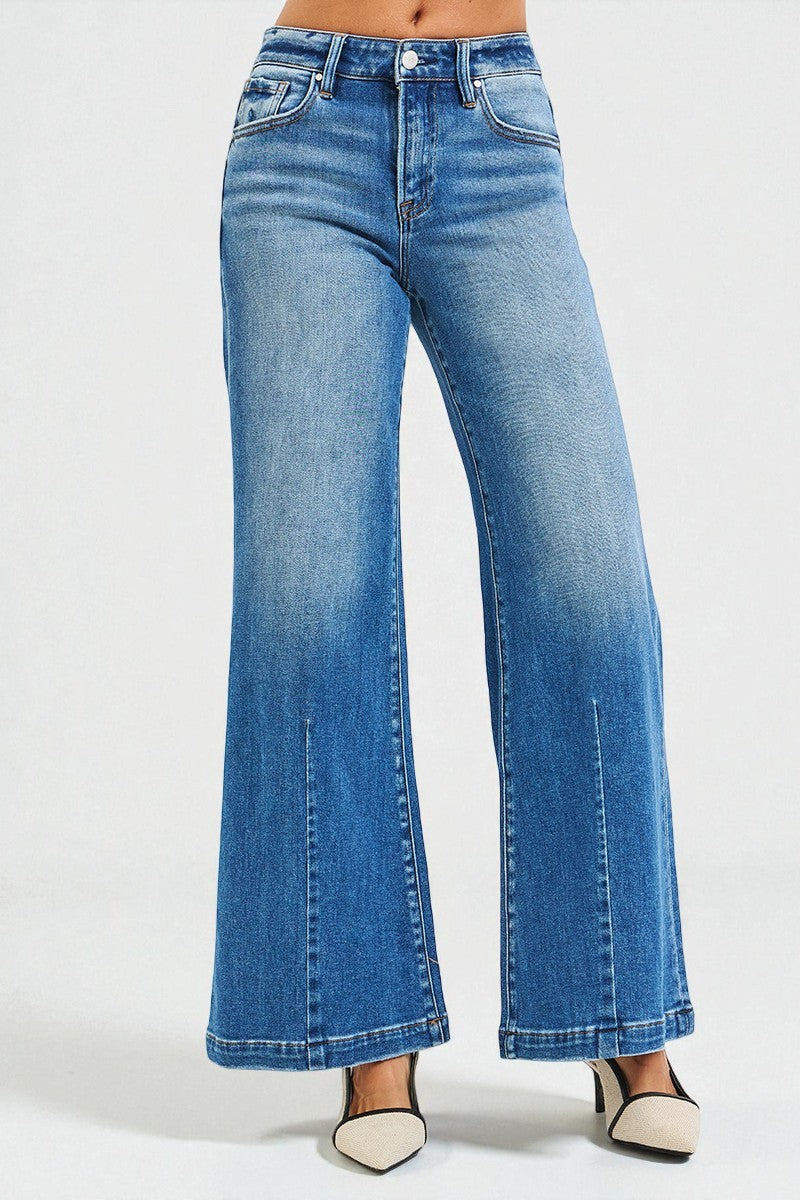 Medium Wash Wide Leg Jeans