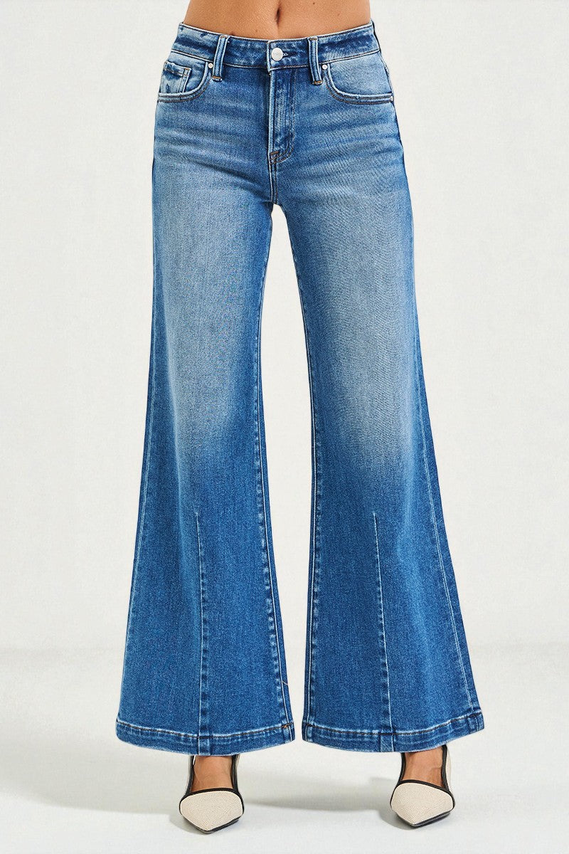 Medium Wash Wide Leg Jeans