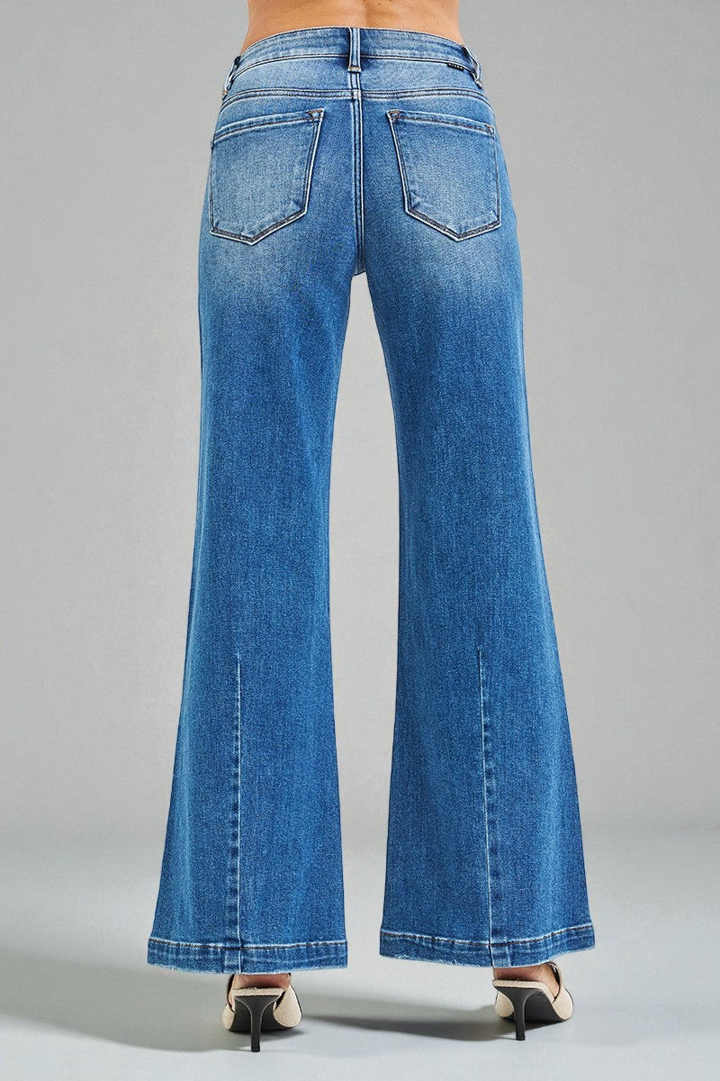 Medium Wash Wide Leg Jeans