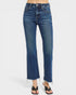 Blue jeans with a white background