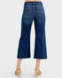 Dark Wash Tummy Control Crop Wide Leg Jeans
