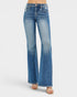 Blue jeans on a white background
