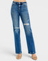 Dark Wash High Rise Tummy Control Straight Jeans
