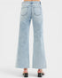 Light blue wide-leg jeans on a white background