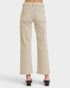 Beige wide-leg pants on a white background
