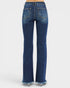 Blue jeans on a white background