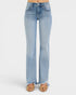 Light blue jeans on a white background