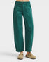 Hunter Green High Rise Barrel Pants