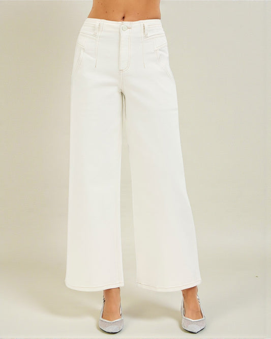 White Wide-Leg Pants