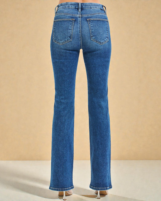 Medium Wash Slim Bootcut Jeans