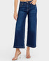 Dark Wash High Rise Wide Leg Crop Jeans
