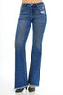 Blue jeans on a white background