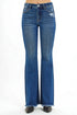 Blue jeans on a white background