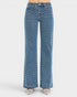 Blue jeans with white bow pattern on a white background