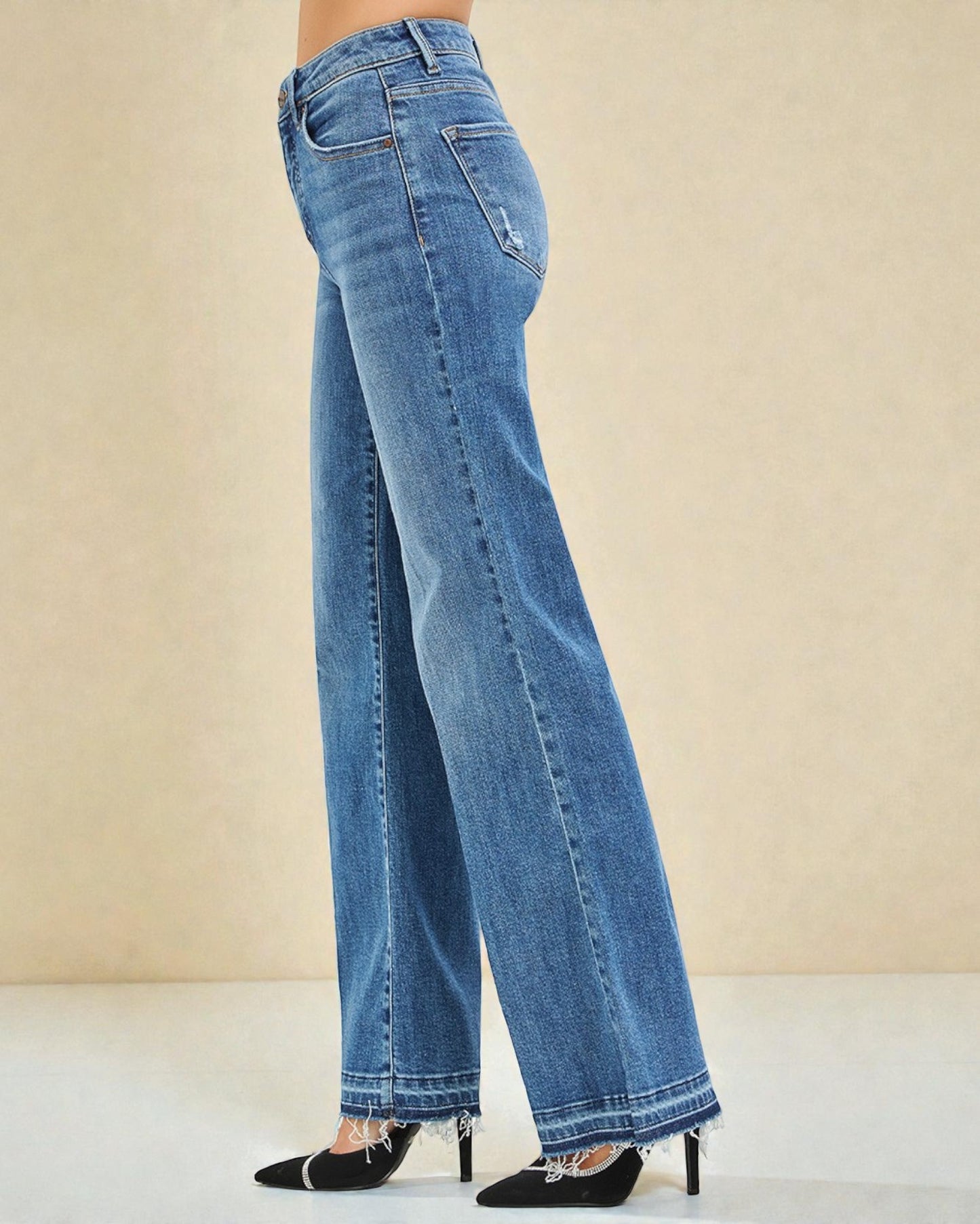 Medium Wash Wide Leg Jeans