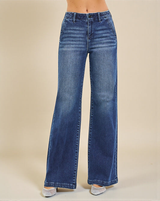 Dark Wash Wide Leg Jeans
