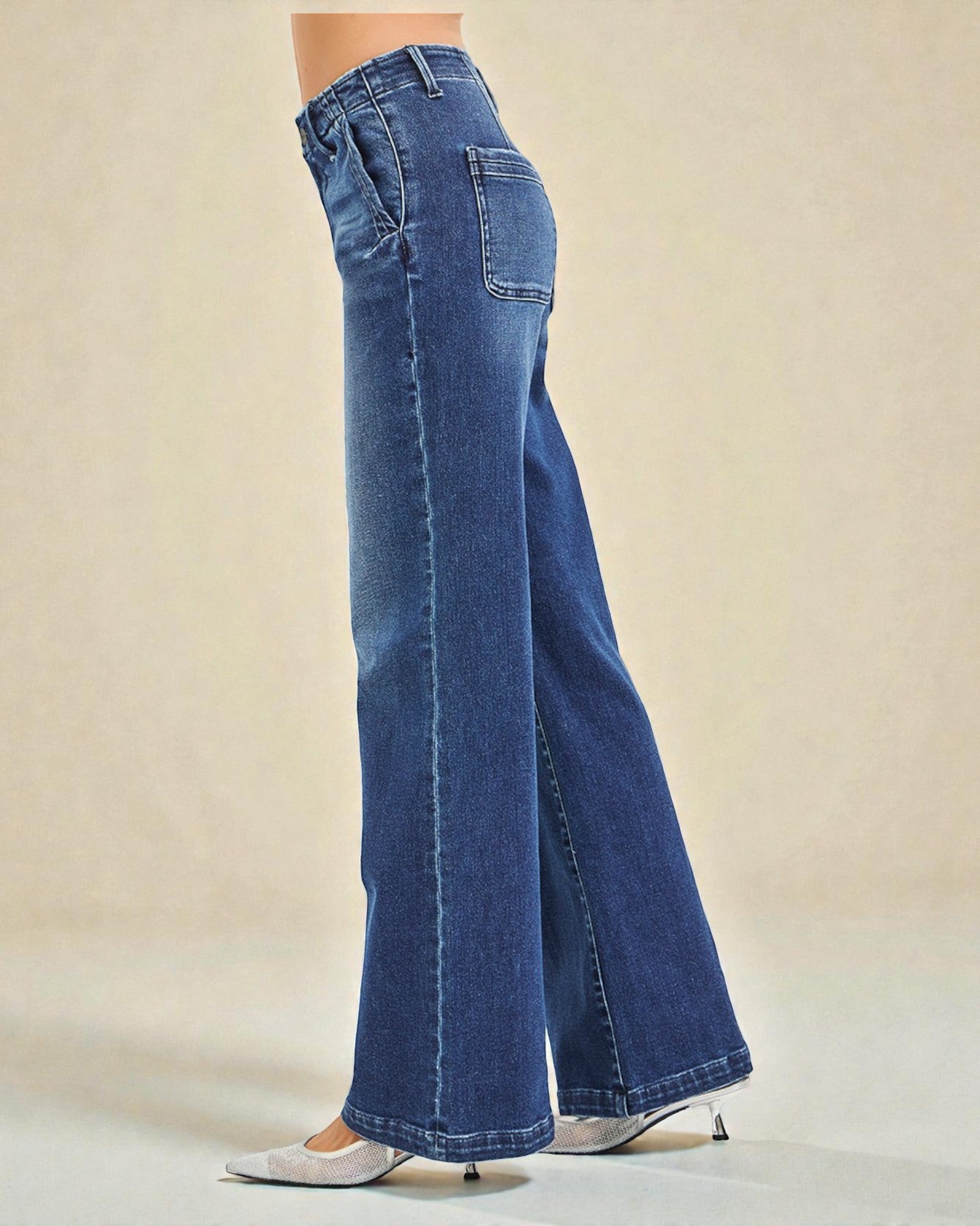 Dark Wash Wide Leg Jeans