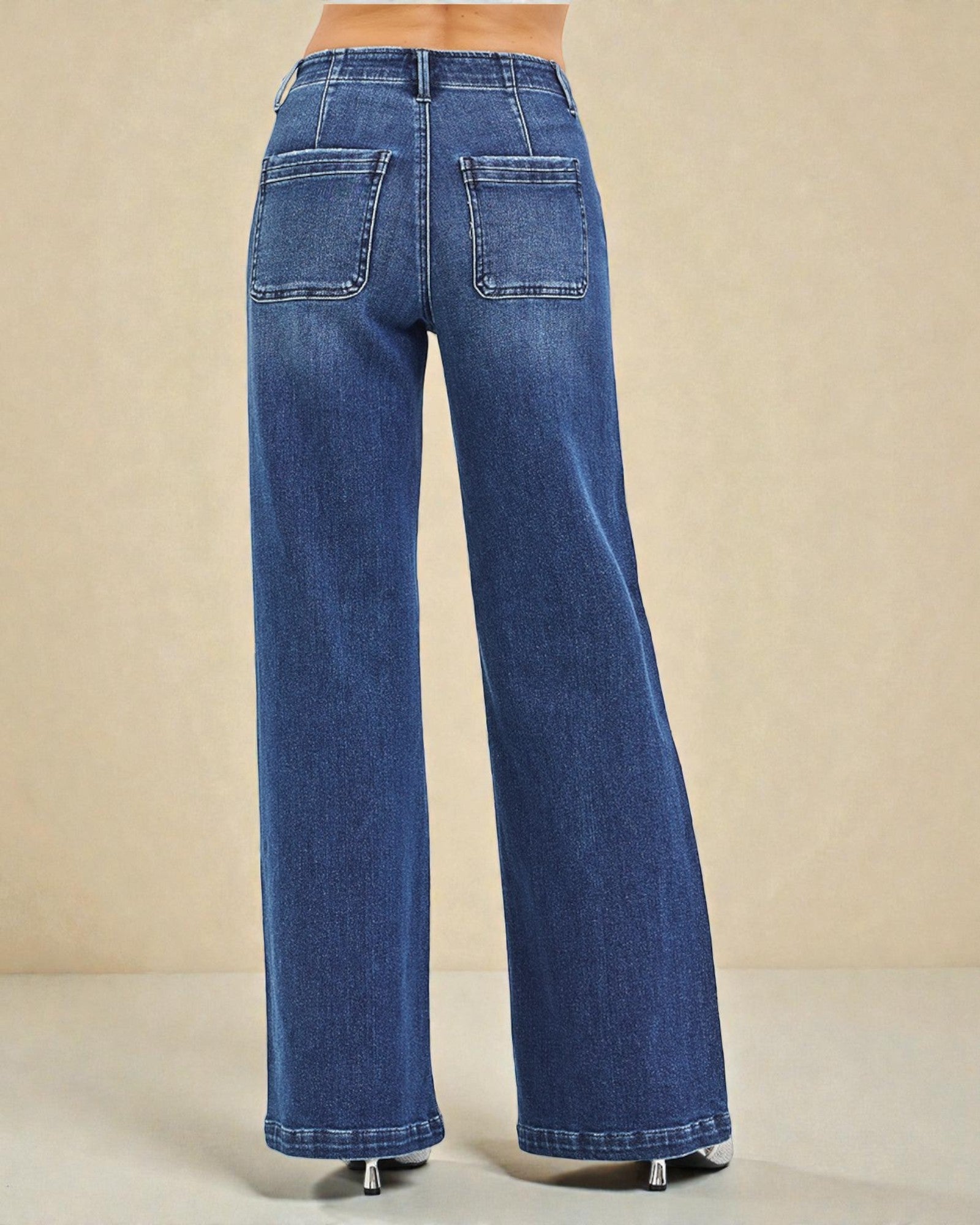 Dark Wash Wide Leg Jeans