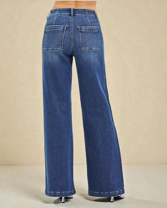 Dark Wash Wide Leg Jeans