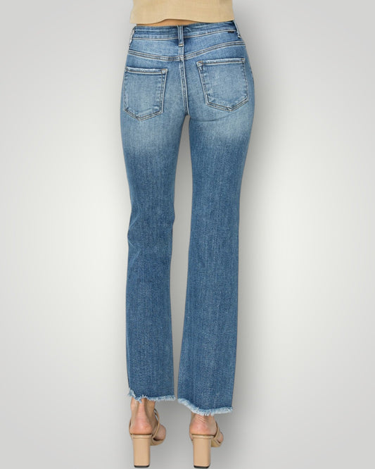 Blue jeans on a white background