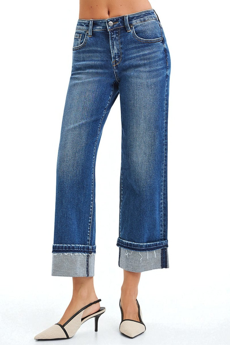 Blue jeans with a white background