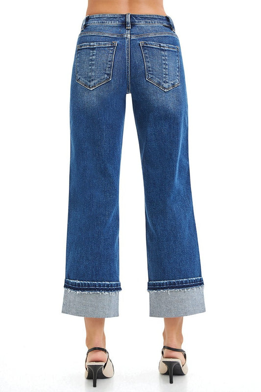 Blue jeans with a white background