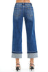 Blue jeans with a white background