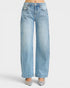 Light blue jeans on a white background