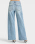 Light blue jeans on a white background