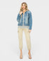 Medium Wash Hooded Denim Jacket