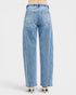Light blue jeans on a white background