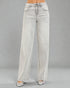 Light blue jeans on a gray background