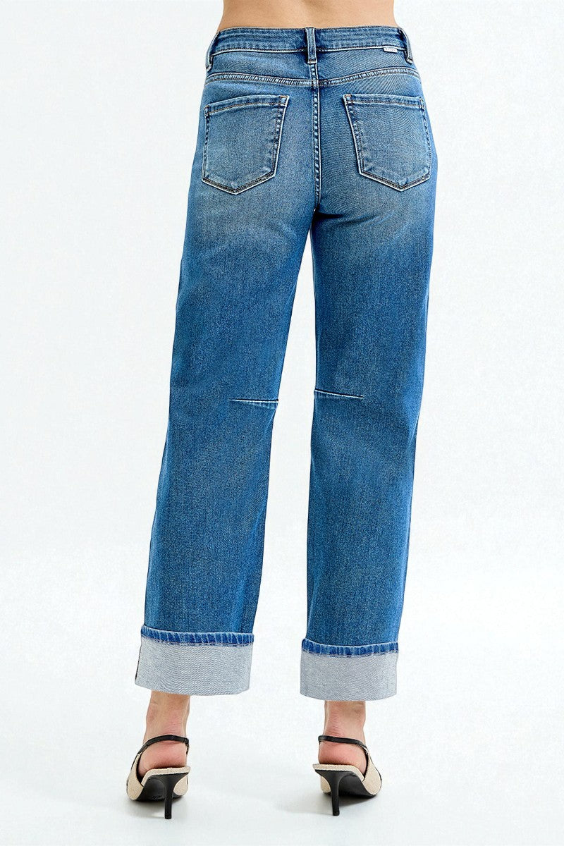 Blue jeans with a white background