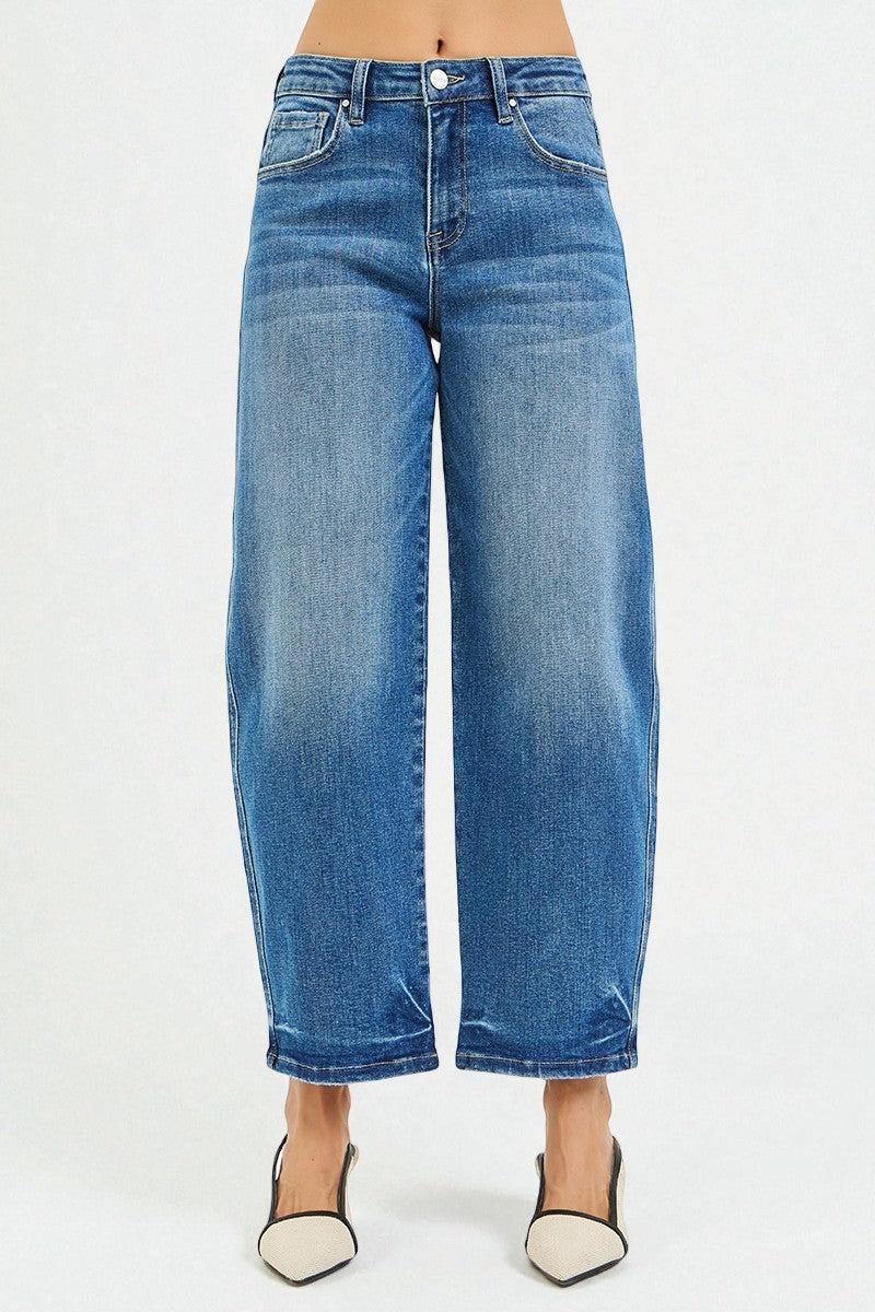 Blue jeans on a white background