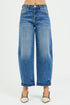 Blue jeans on a white background