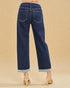 Dark Wash Cuffed Boyfriend Jeans