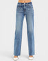 Blue jeans on a white background