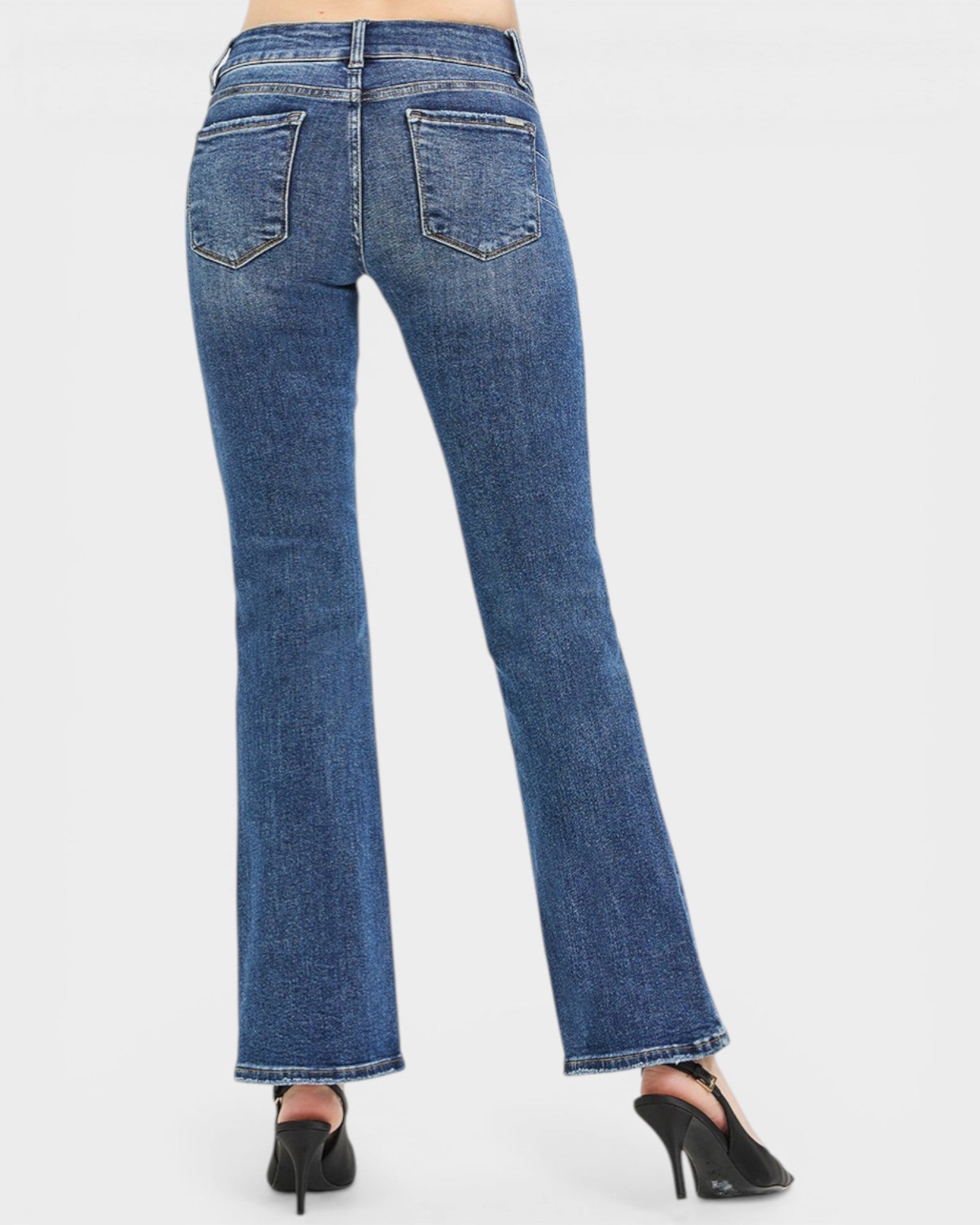 Blue jeans on a white background