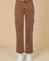 Brown cargo pants on a beige background