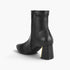 Metallic Accent Block Heel Ankle Boots