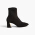 Metallic Accent Block Heel Ankle Boots