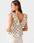Ivory Bow Print Blouse