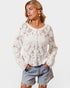 Ivory Lace Knit Cardigan